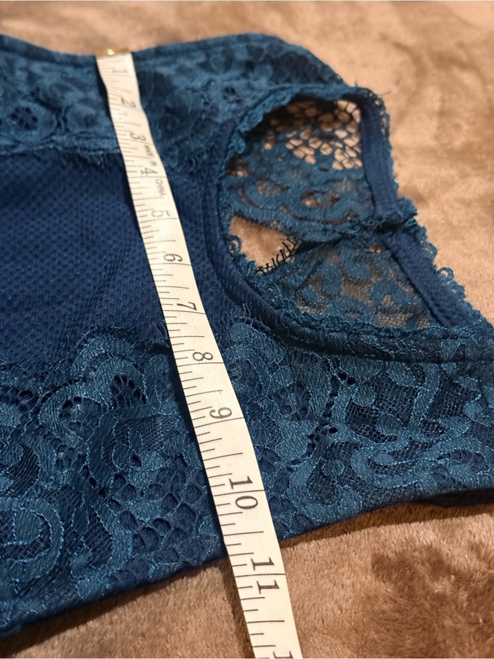 Blue Lace Bodice Party Dress